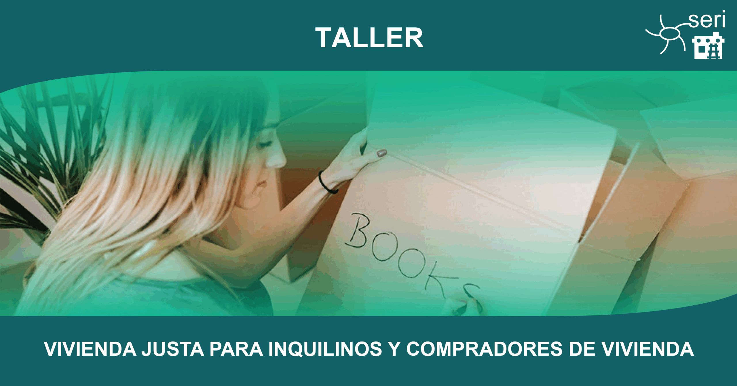 ella escribe en caja