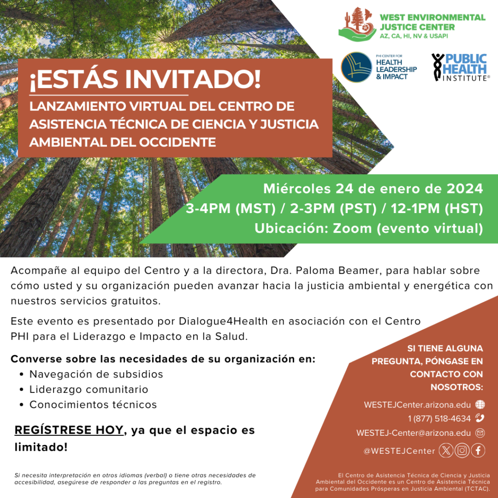 Social Media WEST EJ Event Flyer Spanish