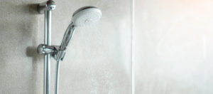 shower head with wall background in modern bathroom