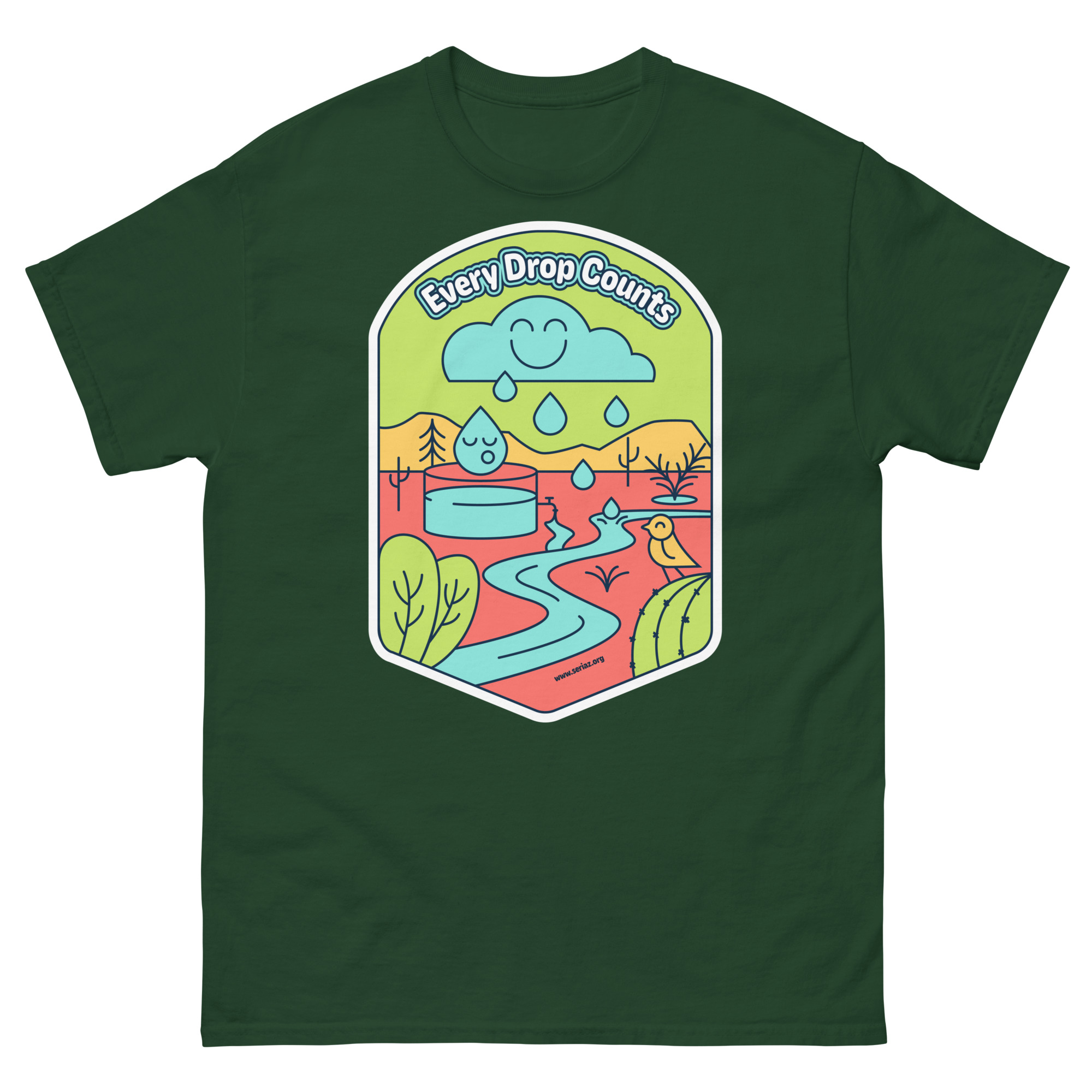 Unisex classic tee forest green front 68a3843a6f2ee.jpg