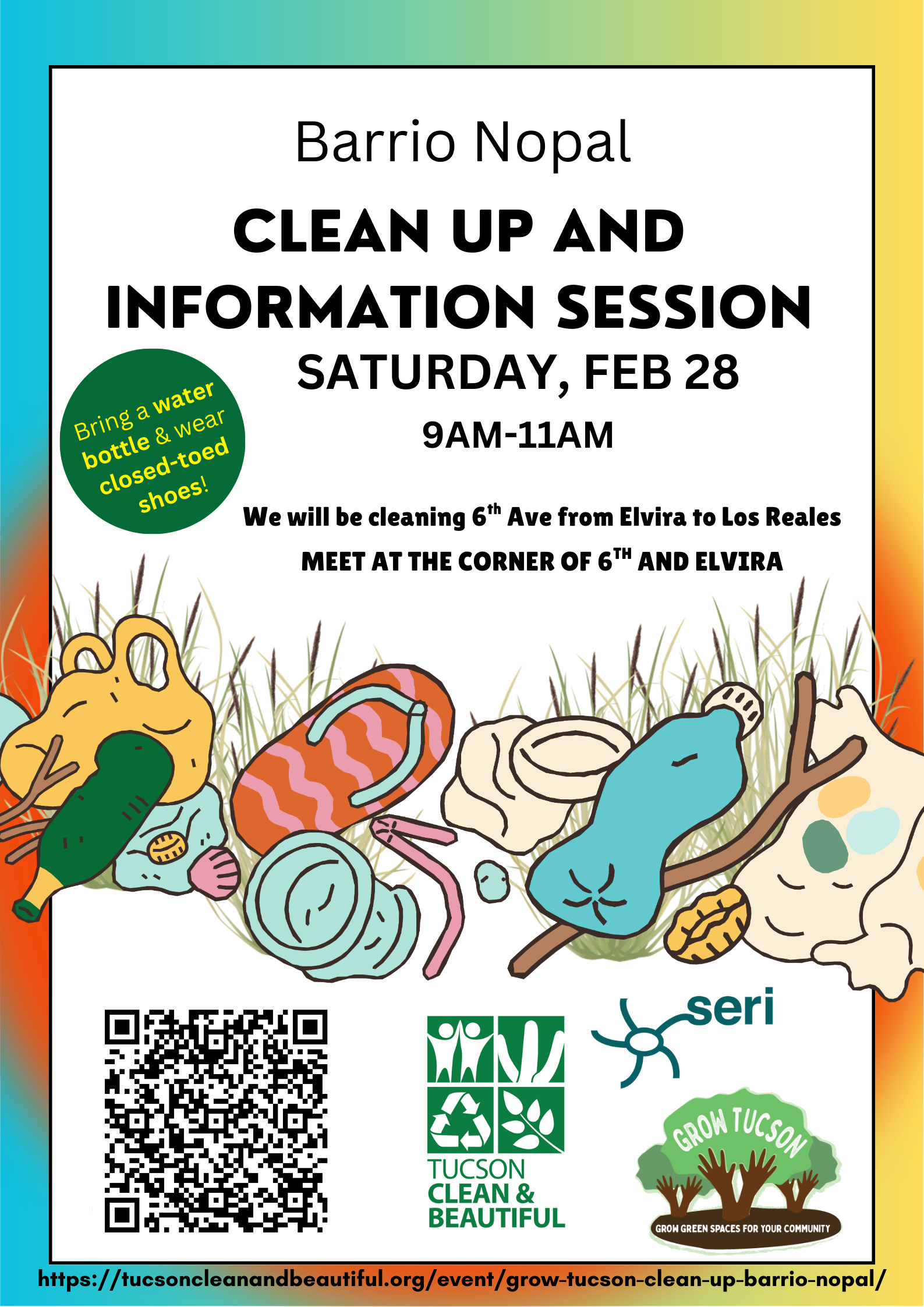 Grow Tucson, barrio nopal, neighborhood clean up, community work, Tucson Clean and beautiful
