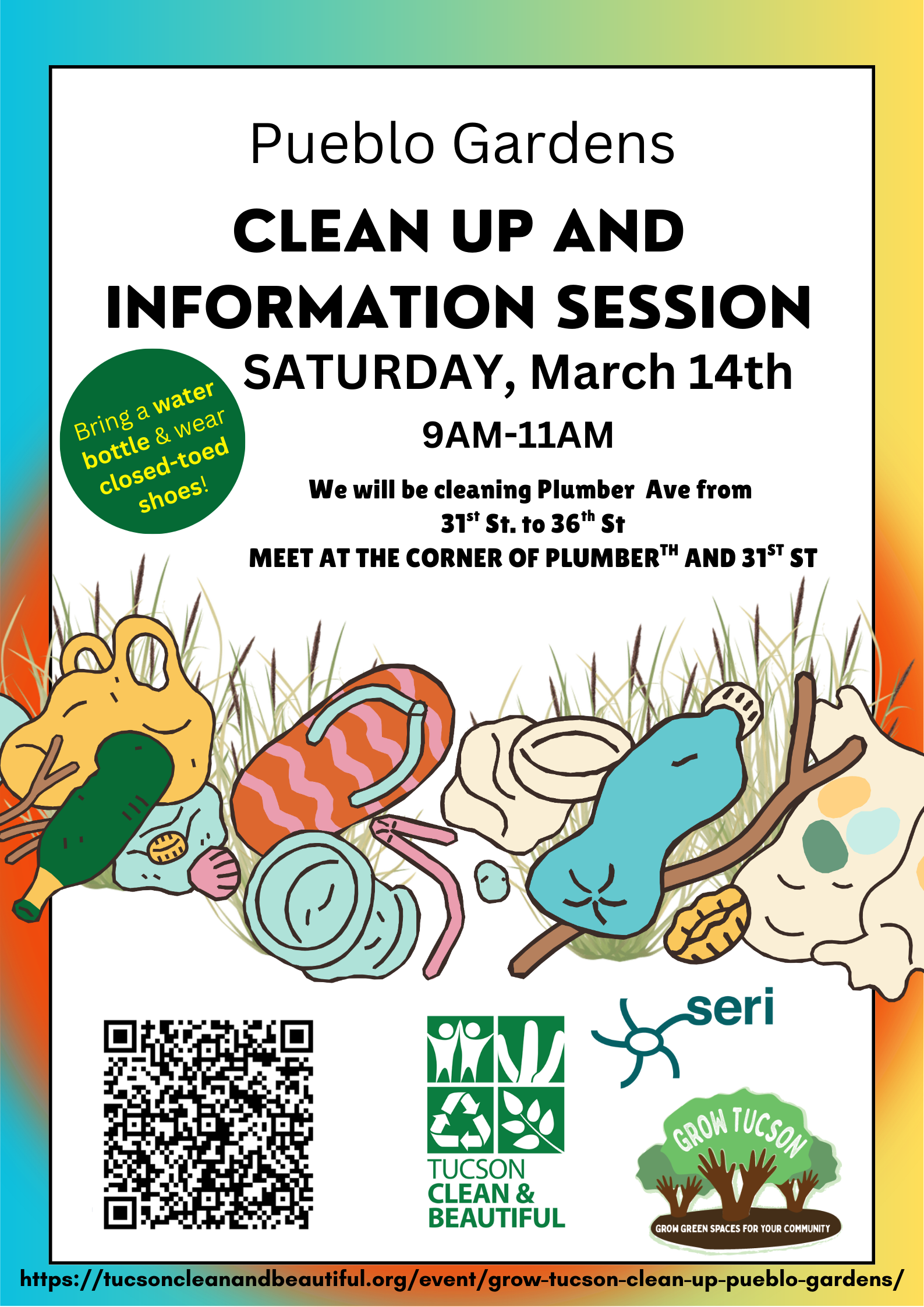 grow Tucson, neighborhood clean ups, community work, pueblo gardens, nonprofit, seri