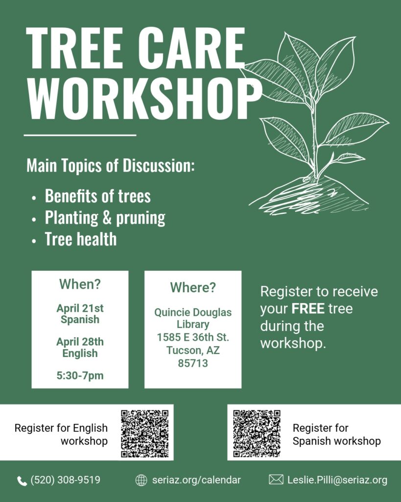 Tree care workshop flyer april